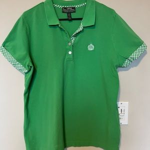 RALPH LAUREN LAUREN ACTIVE GREEN POLO